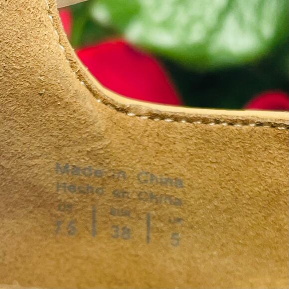 Aldo Strappy Stiletto Sandals/Booties Size 7.5 Tan Leather Open Toe High Heels - Picture 6 of 16